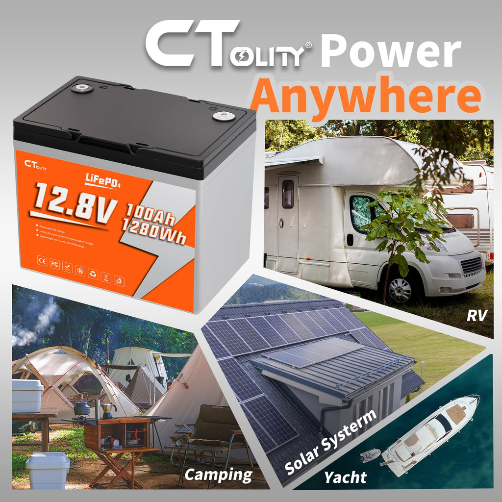 12V 100Ah LiFePO4 Lithium Battery O2990