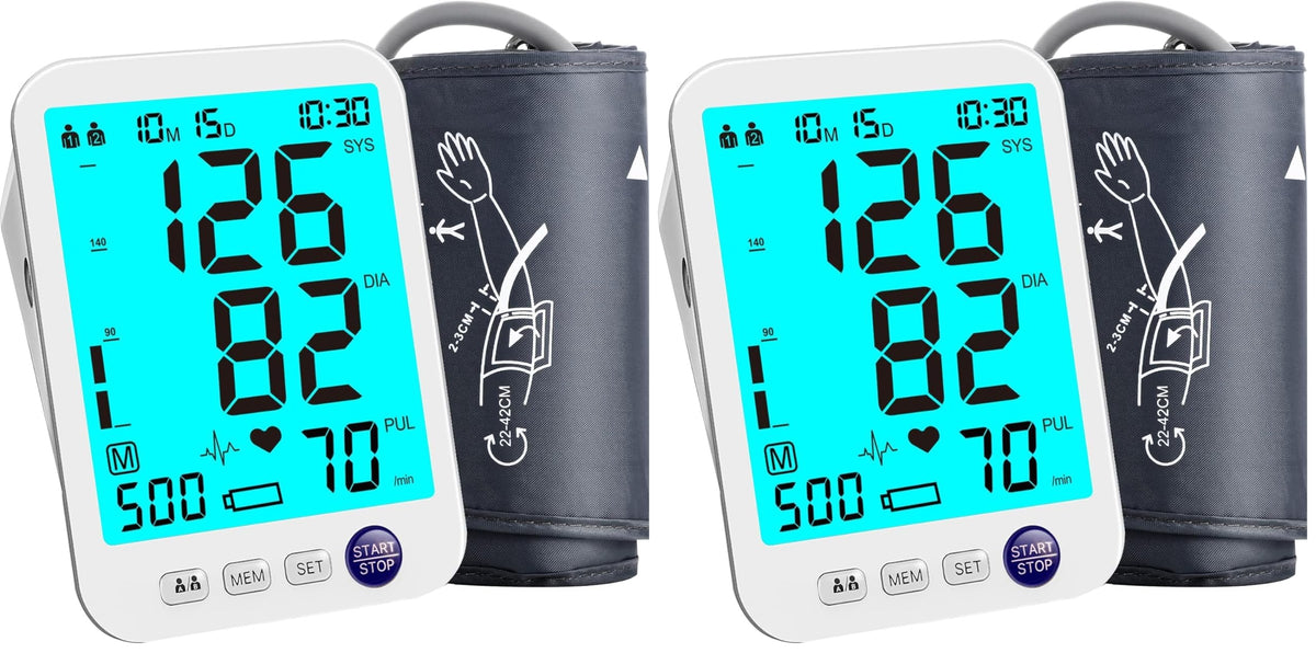 Automatic Digital Blood Pressure Monitor Upper Arm Adjustable Cuff S816