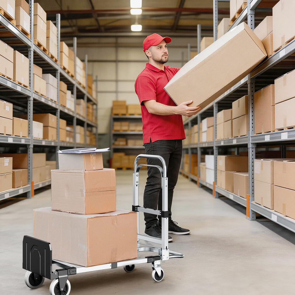 3 in 1 Folding Hand Truck 600lbs Capacity Heavy Duty Z914138