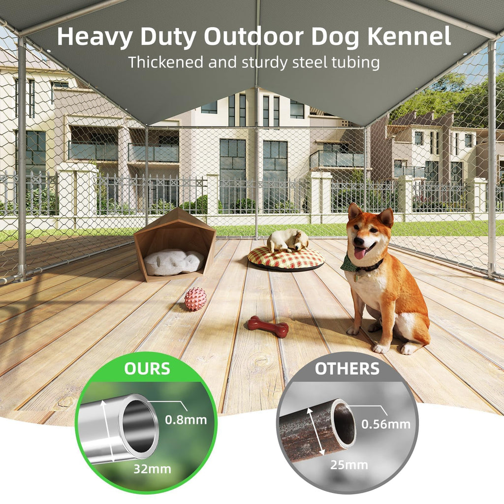 10'x10' Heavy Duty Outdoor Dog Kennel W6166