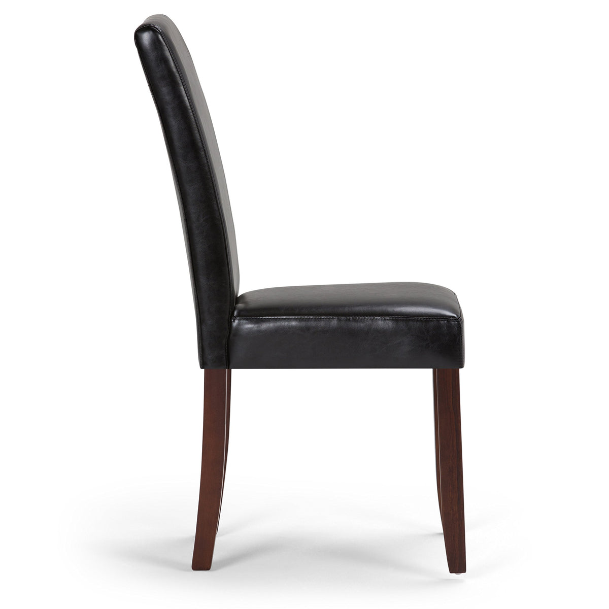 Black Vegan Leather Dining Chairs Set of 2 O474