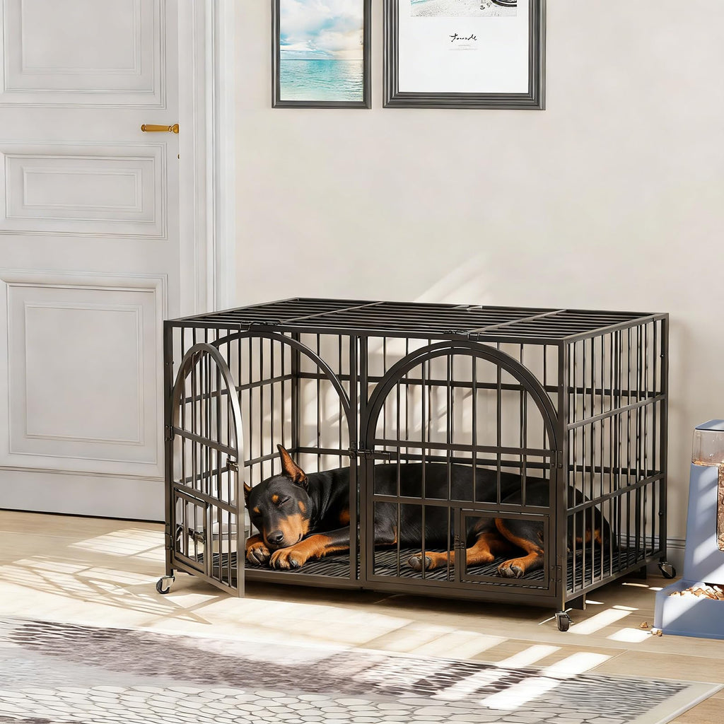 42" Heavy Duty Metal Dog Crate with Divider K561