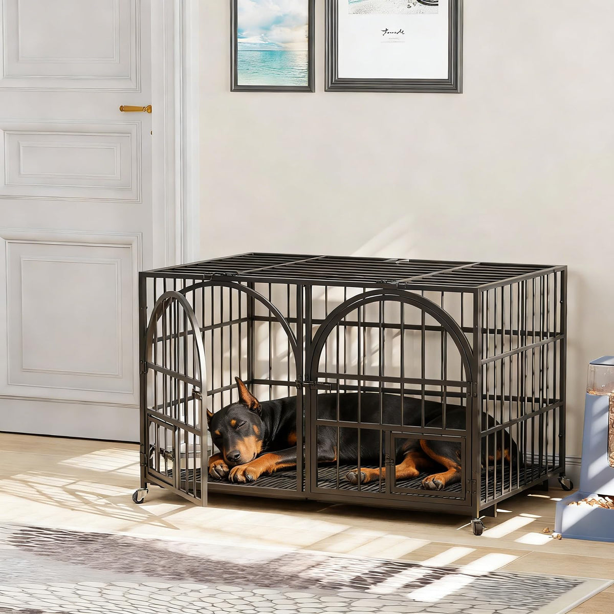 42" Heavy Duty Metal Dog Crate with Divider K561