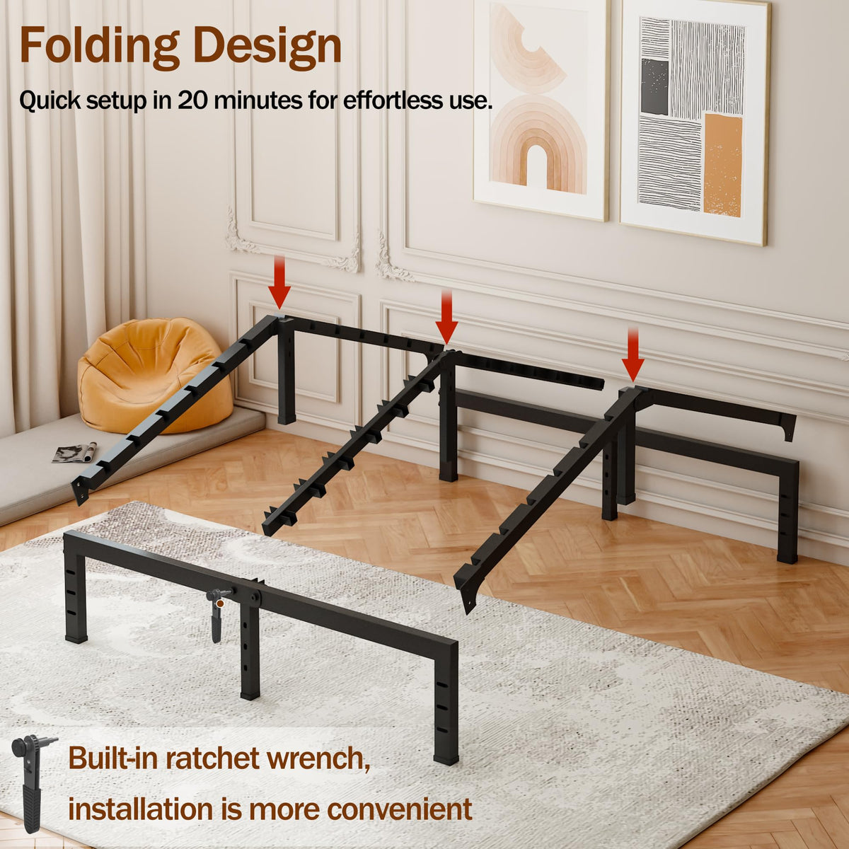 16 Inch Heavy Duty Metal Platform Bed Frame Full Size I310