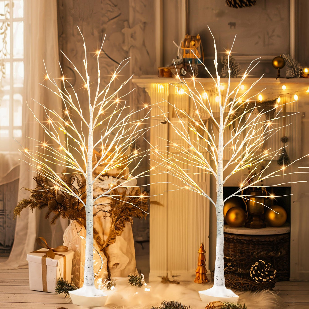 6 FT Pre-lit Artificial Christmas Tree Warm White S4890