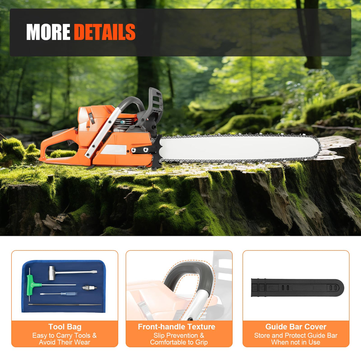 24'' 72CC 2-Stroke Gas Chainsaw S770