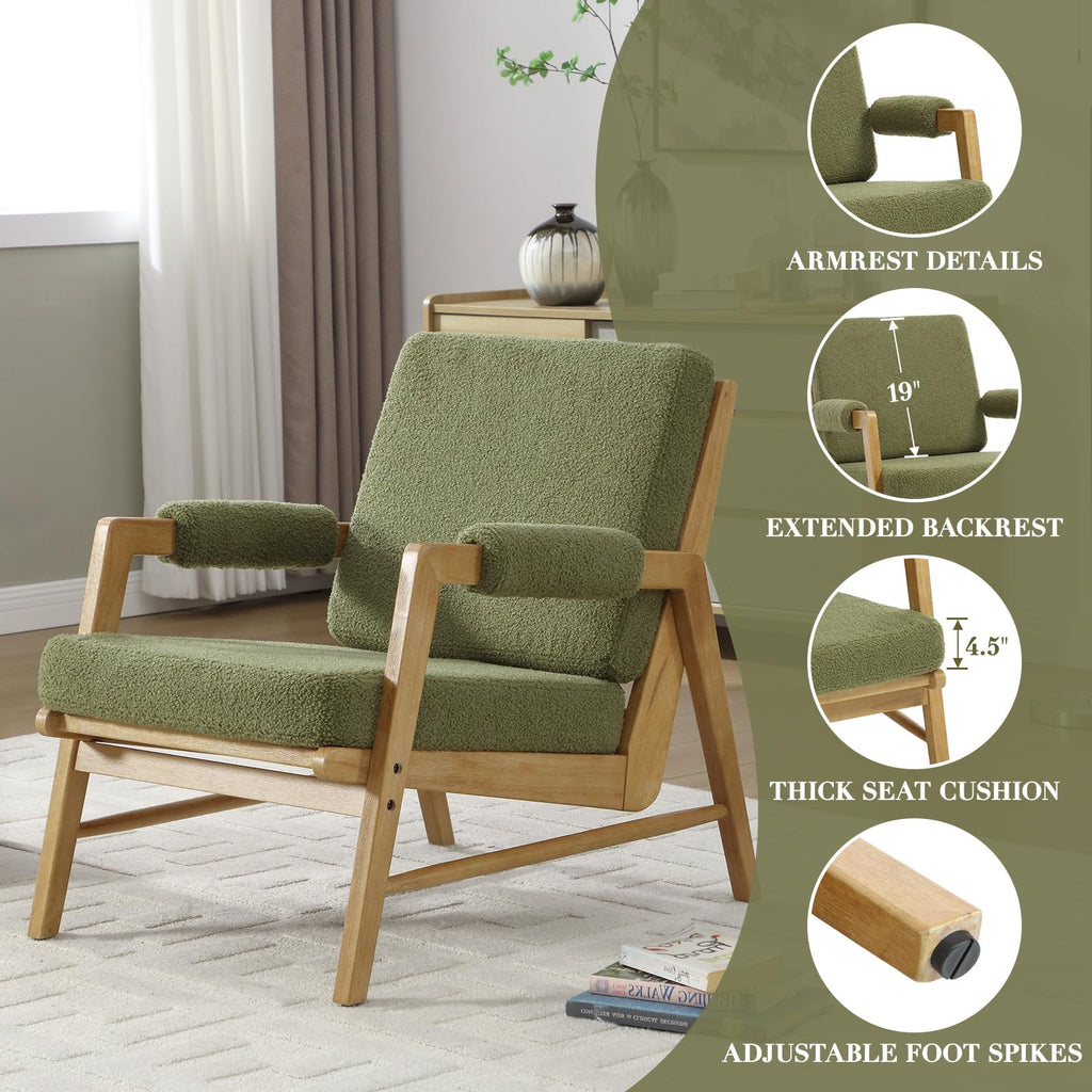 Boucle Upholstered Accent Chair Set of 2 K4099