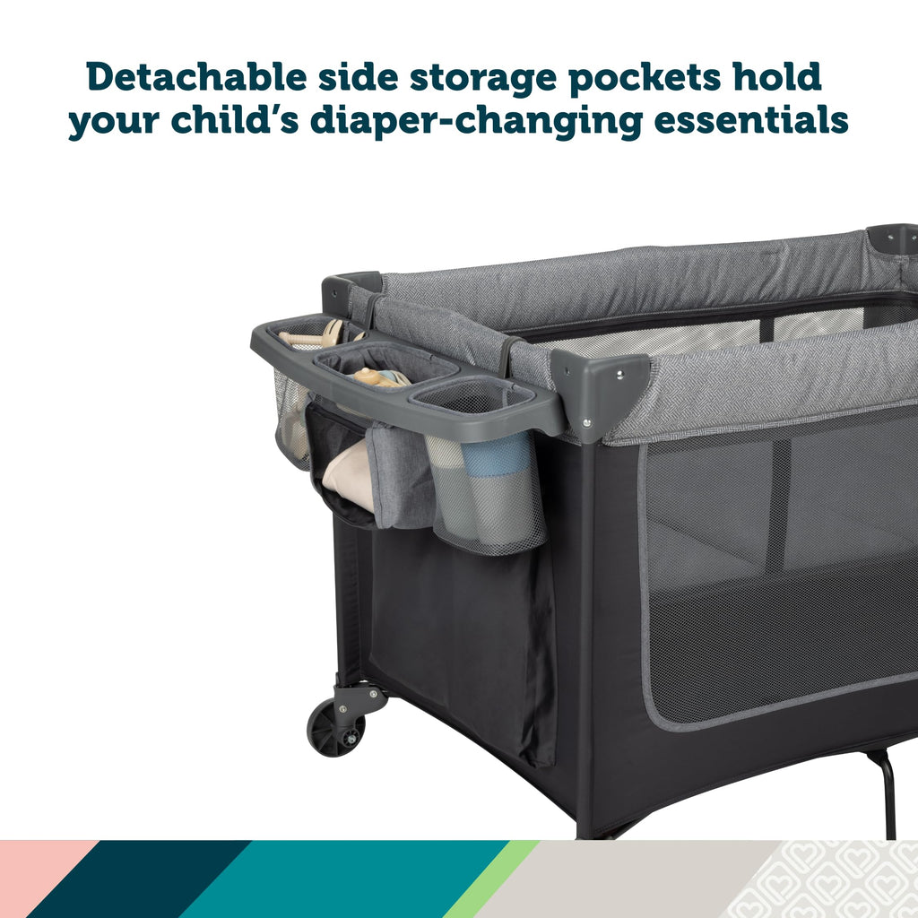 4-in-1 Portable Play Yard with Bassinet and Changer C248062