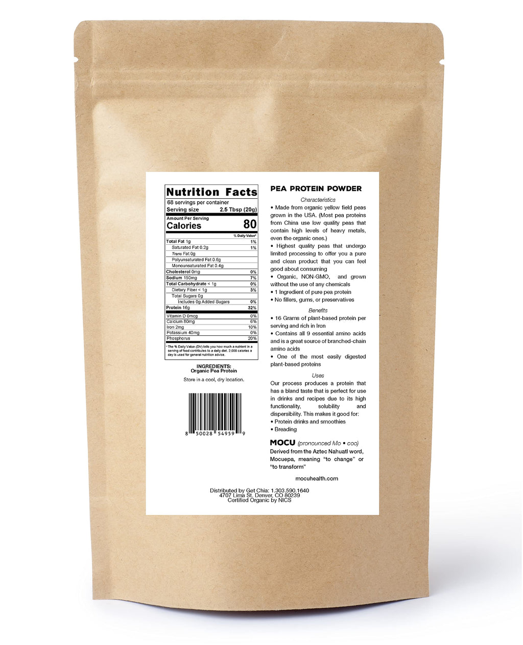 Organic Pea Protein 3 LBS O7895