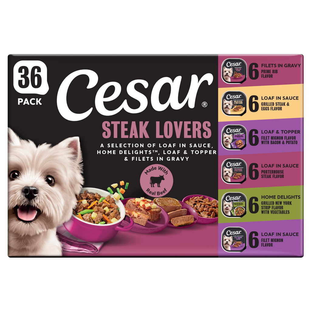 Steak Lovers Variety Pack Wet Dog Food 3.5 oz 36 Count F712