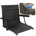 Fishing Boat Seat with Armrest, Mesh Fabric, Aluminum Frame, 350 LBS Capacity, Foldable L51753