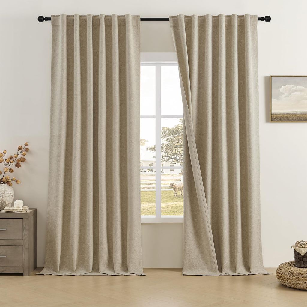 132 Inch Blackout Curtains 11 ft Long Pinch Pleated Drapes 2 Panels Y365