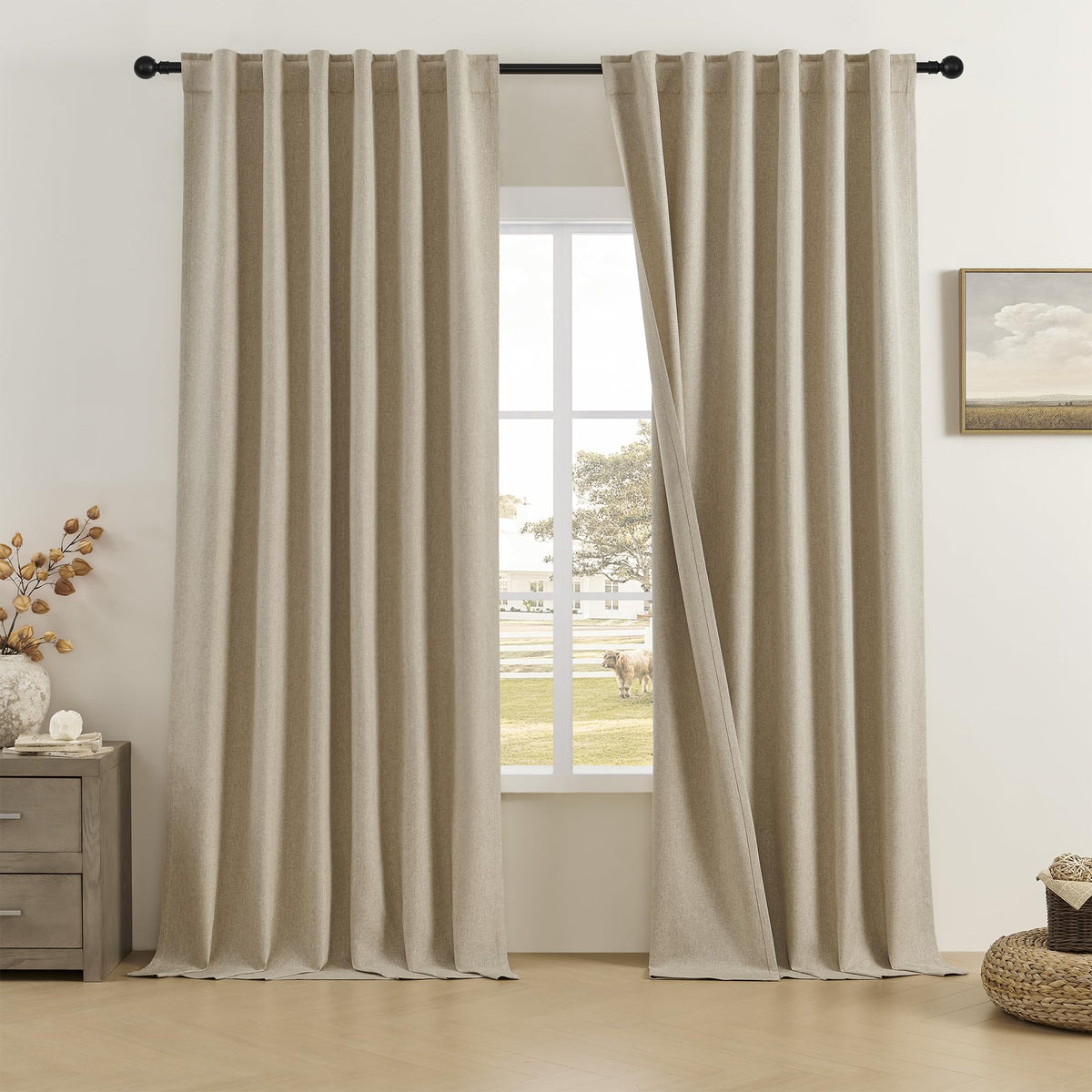 132 Inch Blackout Curtains 11 ft Long Pinch Pleated Drapes 2 Panels Y365