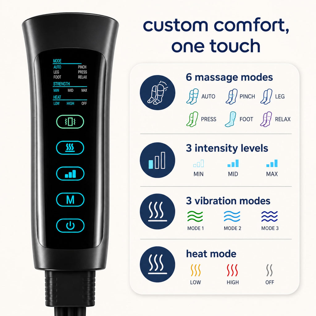 Air Compression Leg Massager with Heat and Ice Pack A1095