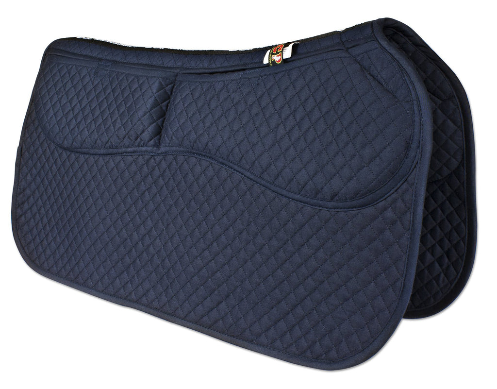 Thermoregulating Western Saddle Pad with Memory Foam Shims Z668