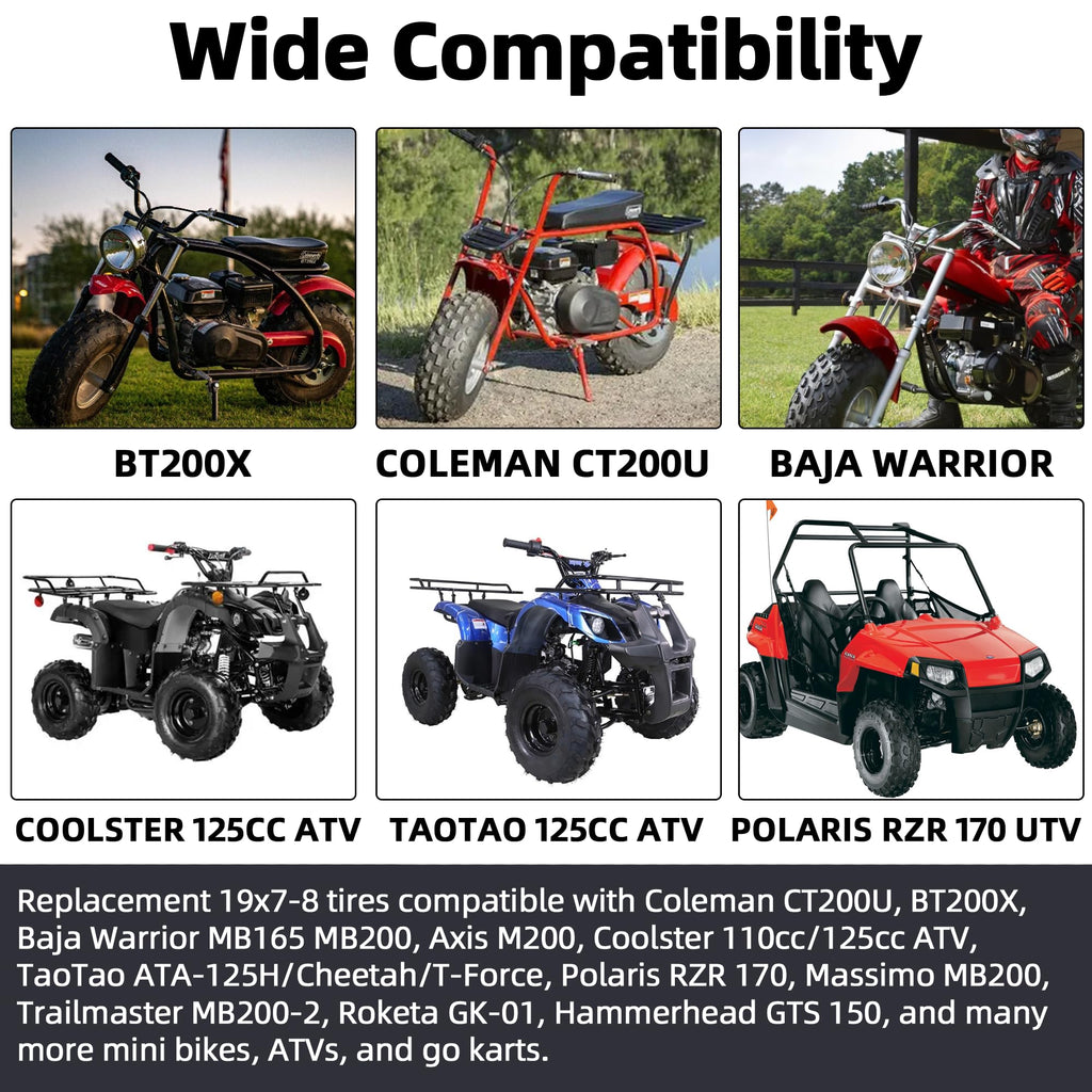 19x7-8 Tubeless All-Terrain ATV UTV Tires I690