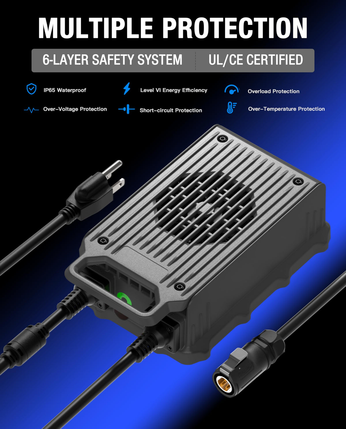 67.2V 10A Fast Charger IP65 Waterproof T26761