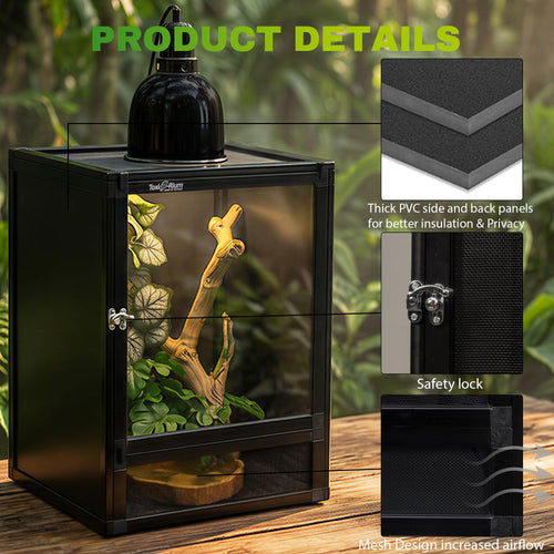 18"x18"x36" Aluminum Reptile Enclosure with Screen & Acrylic Doors B239887