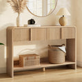 45" Fluted Console Table with 2 Drawers and Open Shelf T864357