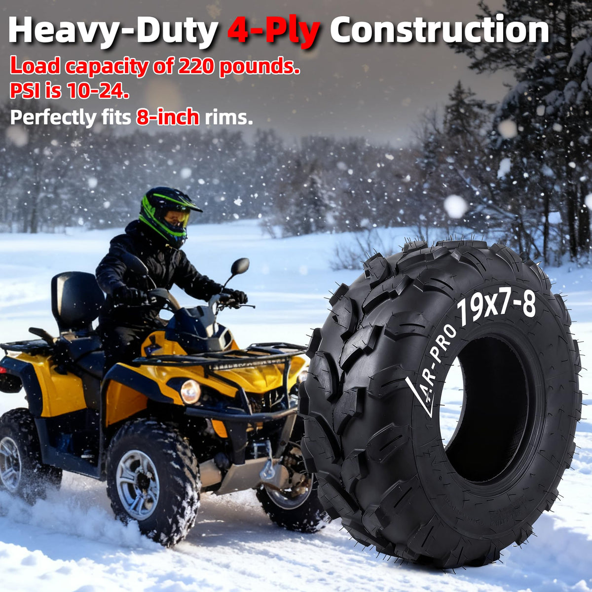 19x7-8 Tubeless All-Terrain ATV UTV Tires I690