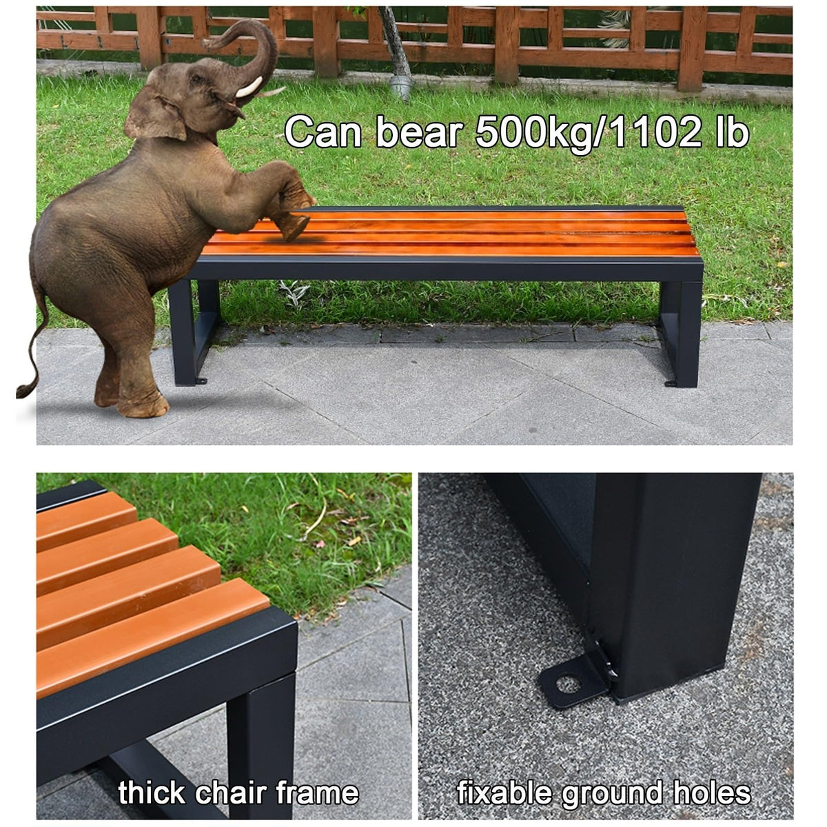 Metal Outdoor Bench D6735