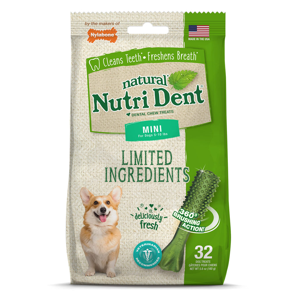 Natural Dog Dental Chews Mini 32 Count I63872