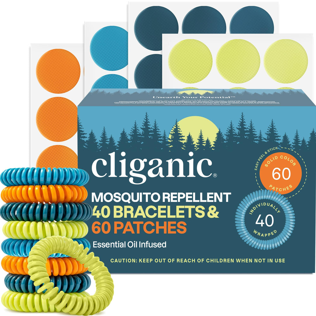 Mosquito Repellent Bracelets & Stickers, 40 Bands & 60 Patches N712