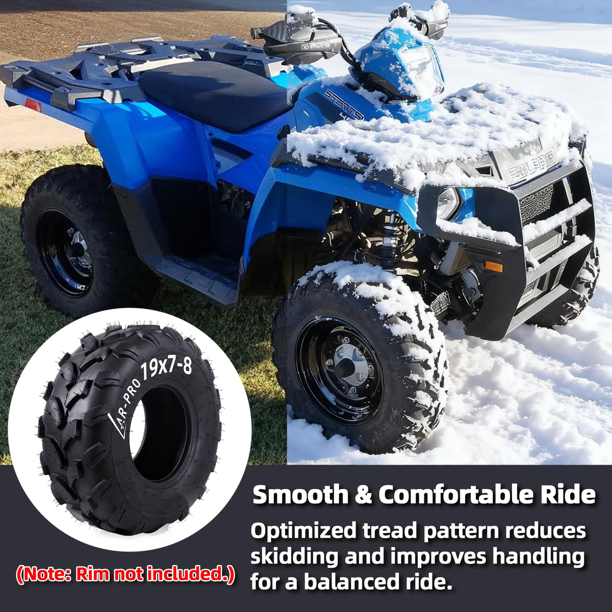 19x7-8 Tubeless All-Terrain ATV UTV Tires I690