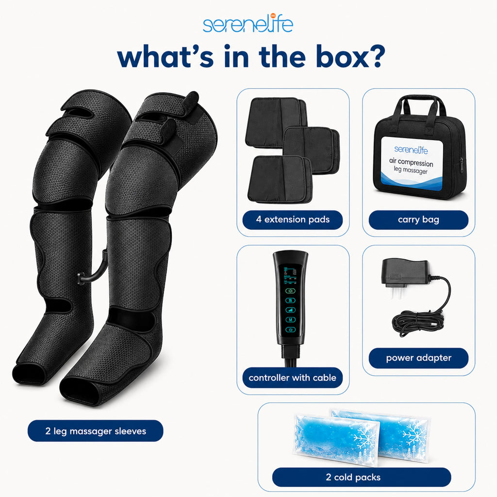 Air Compression Leg Massager with Heat and Ice Pack A1095