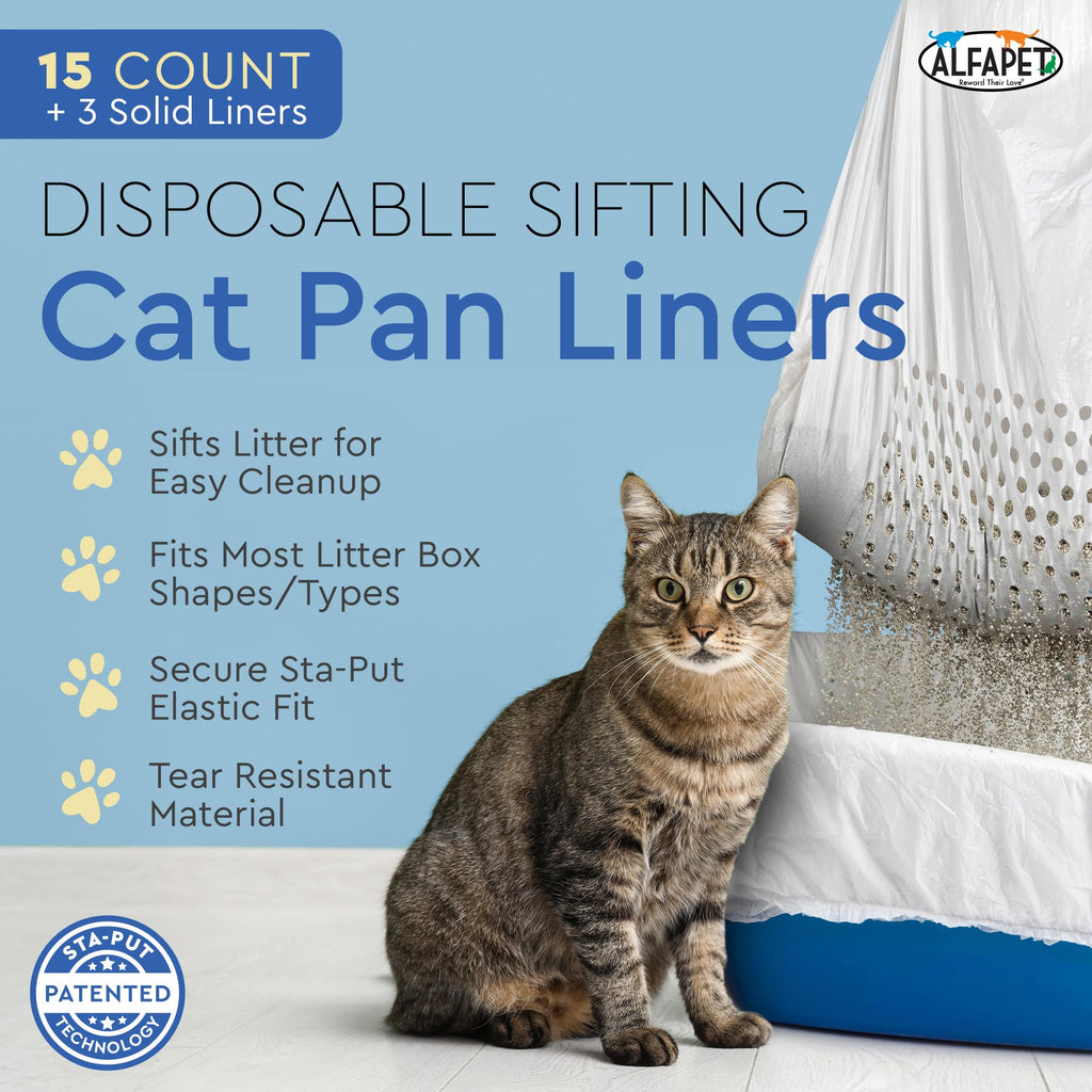 Jumbo 15 Count Pack of 5 Cat Litter Box Liners B90360