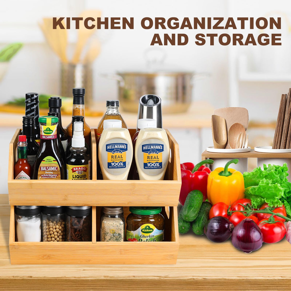 2 Set Bamboo Storage Bins U19225