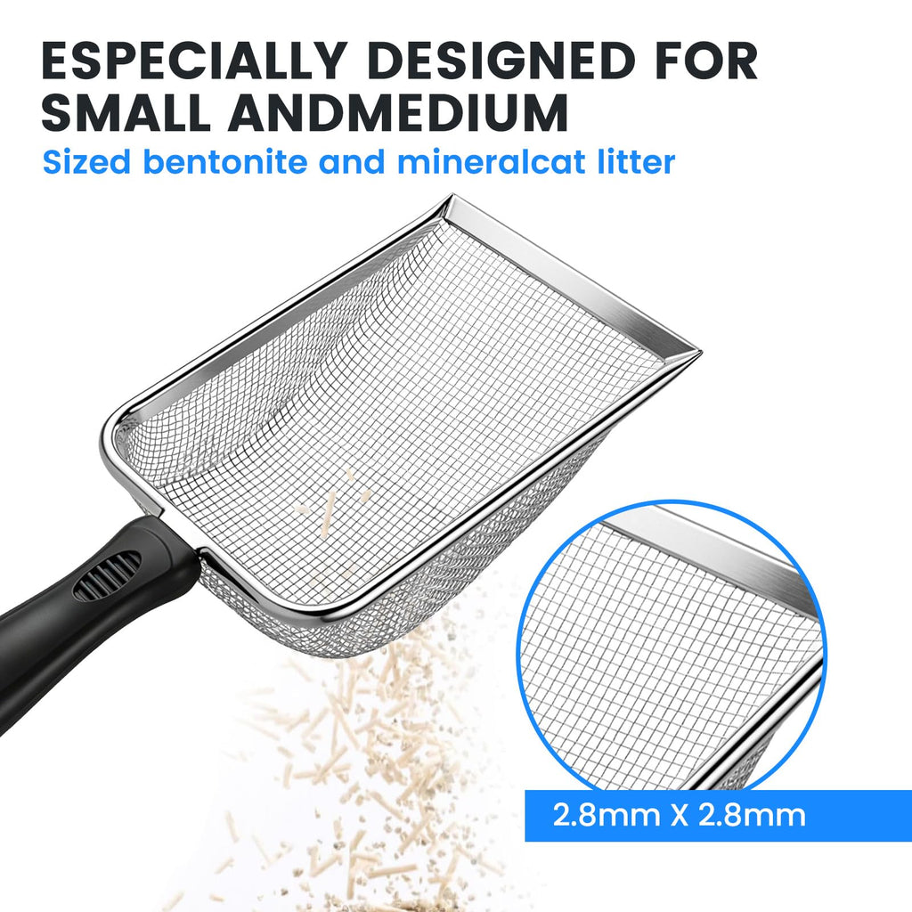 Stainless Steel Mesh Cat Litter Scoop 2.8mm Hole Y35743