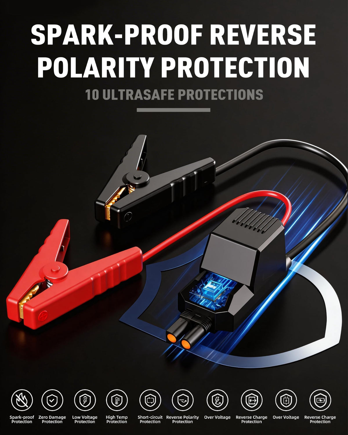 Heavy Duty 12V Portable Jump Starter with Carry Case A665