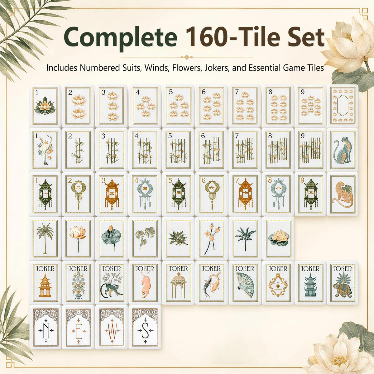 4 Layer Acrylic Mahjong Tile Set B3730