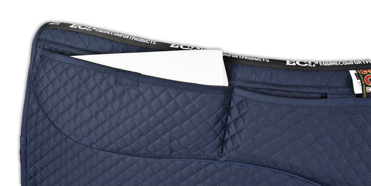 Thermoregulating Western Saddle Pad with Memory Foam Shims Z668