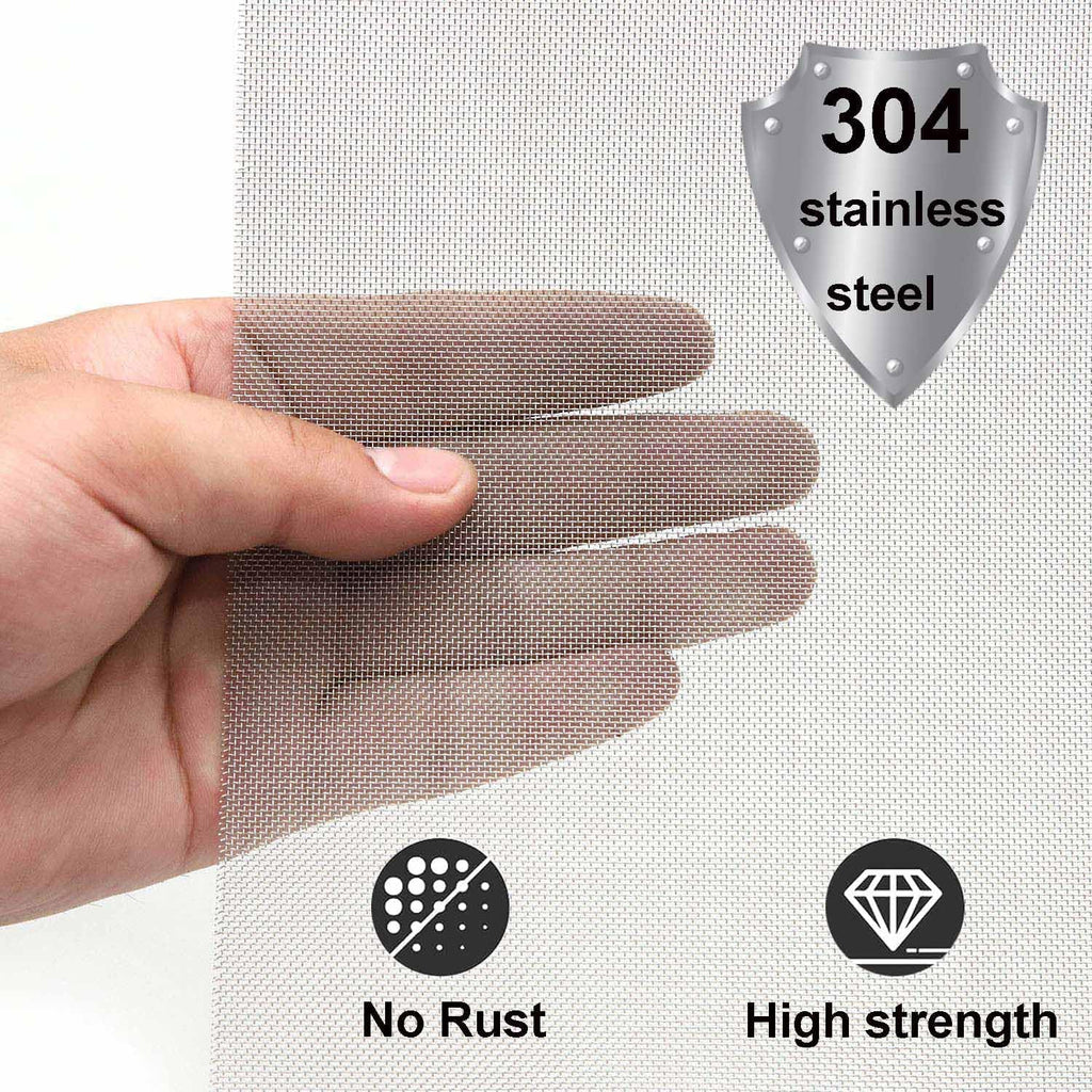 Stainless Steel Wire Mesh Screen 15.7 X 47 in 20 Mesh X293235