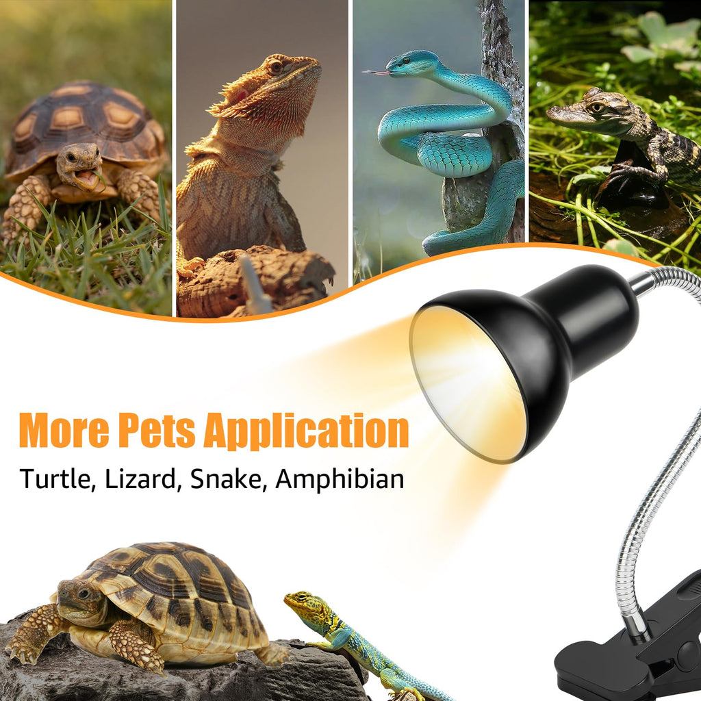Reptile Heat Lamp UVA/UVB Light with 25W and 50W Bulbs Q3542