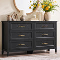 Black 6 Drawer Dresser P473