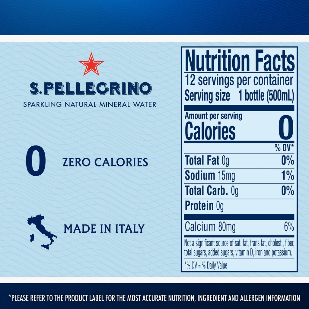 Sparkling Natural Mineral Water 16.9 Fl Oz Pack of 12 E805