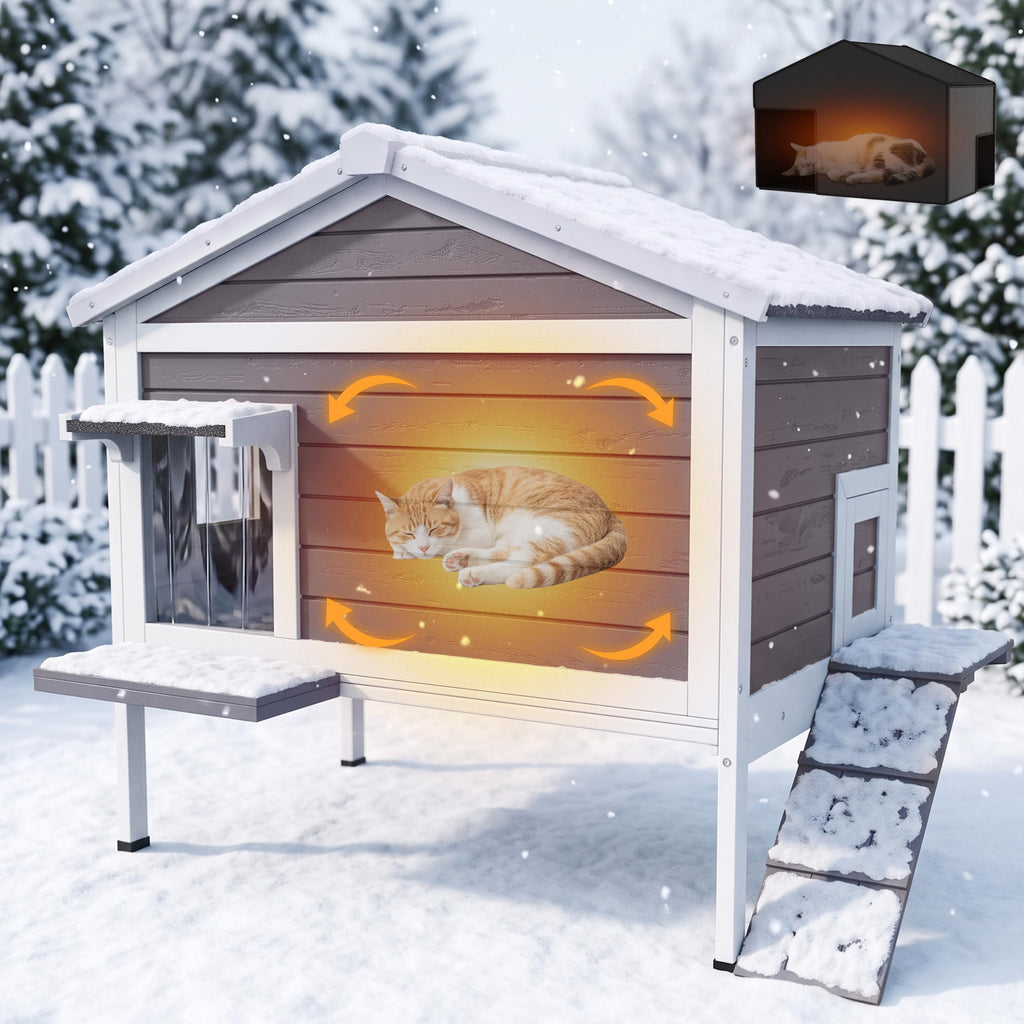 Insulated Outdoor Cat House H197