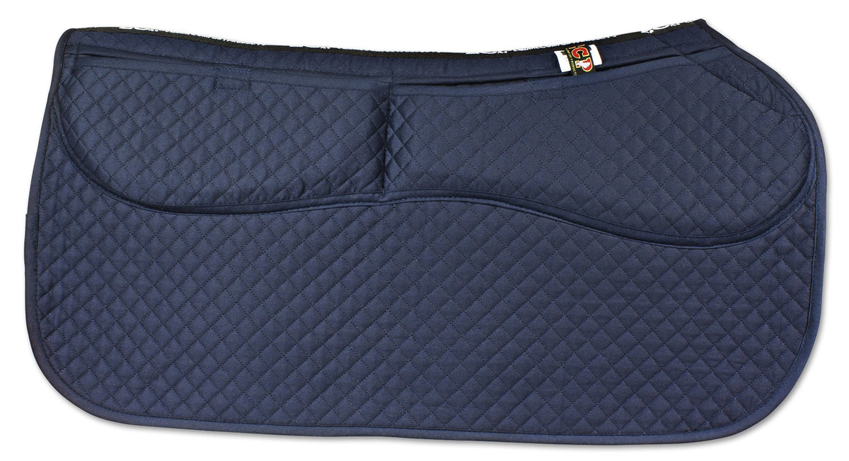 Thermoregulating Western Saddle Pad with Memory Foam Shims Z668