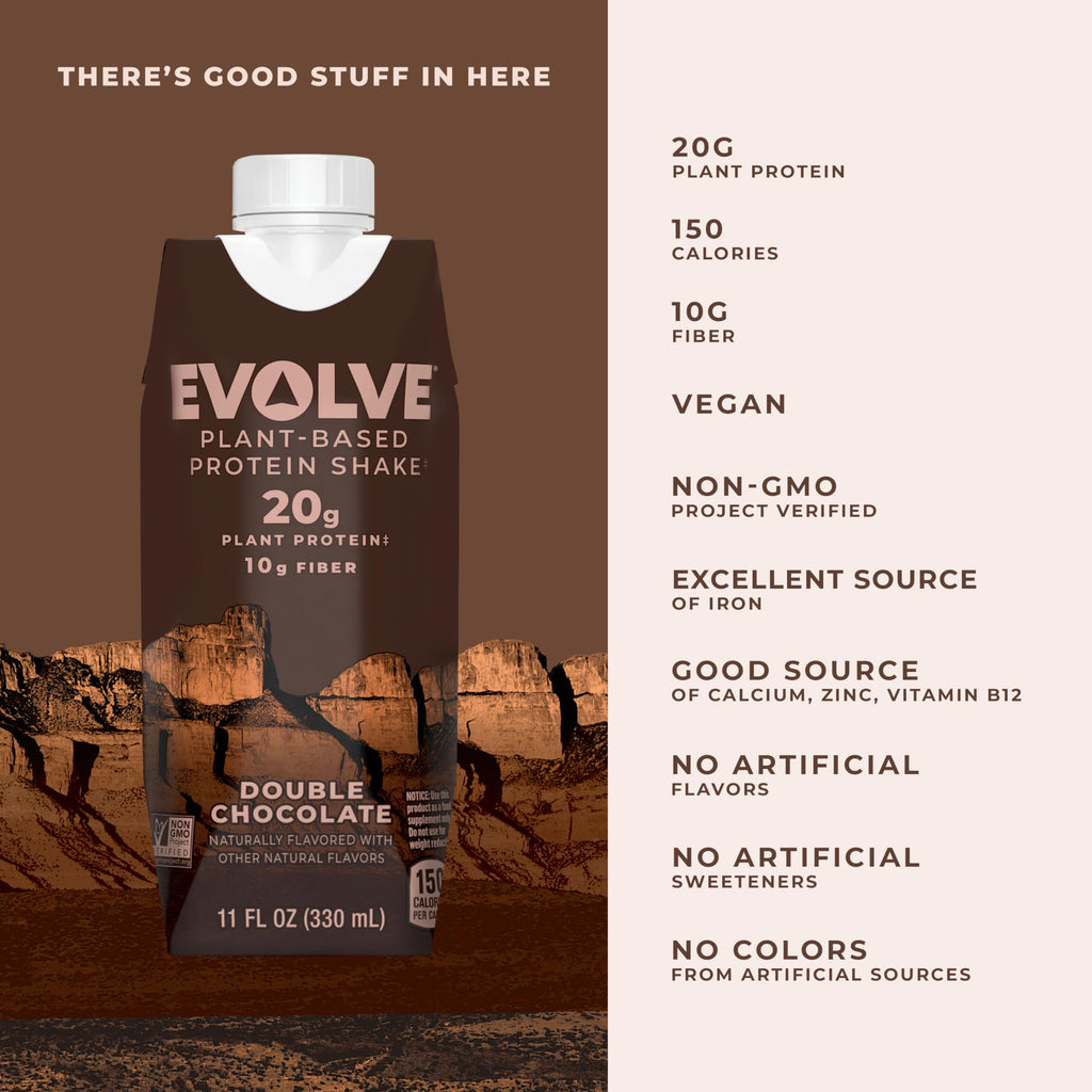 Double Chocolate Vegan Protein Shake 11 Fl Oz Pack of 12 M831