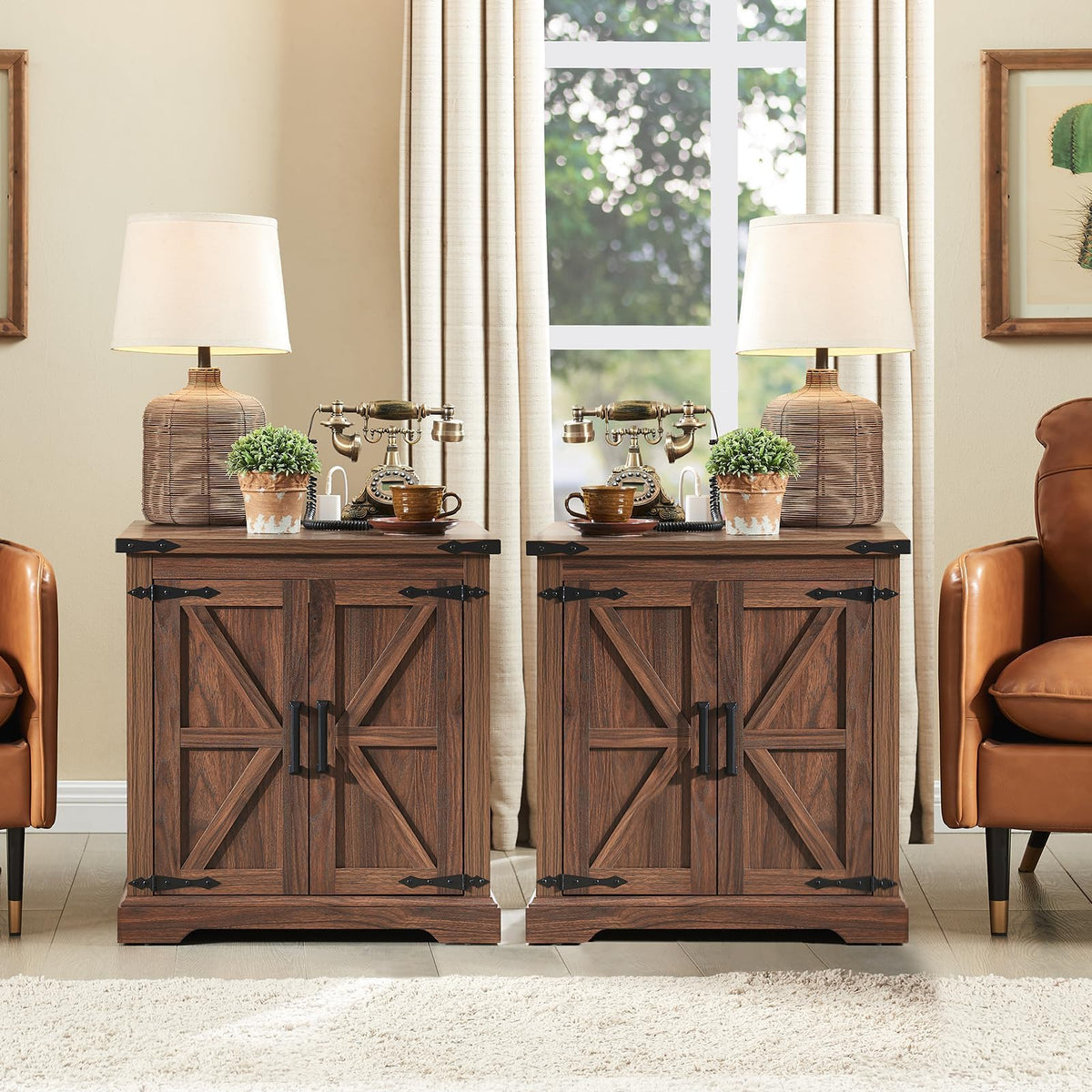 24" End Table Set of 2 with Charging Station F7980