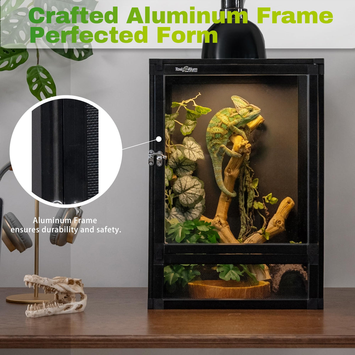 18"x18"x36" Aluminum Reptile Enclosure with Screen & Acrylic Doors B239887