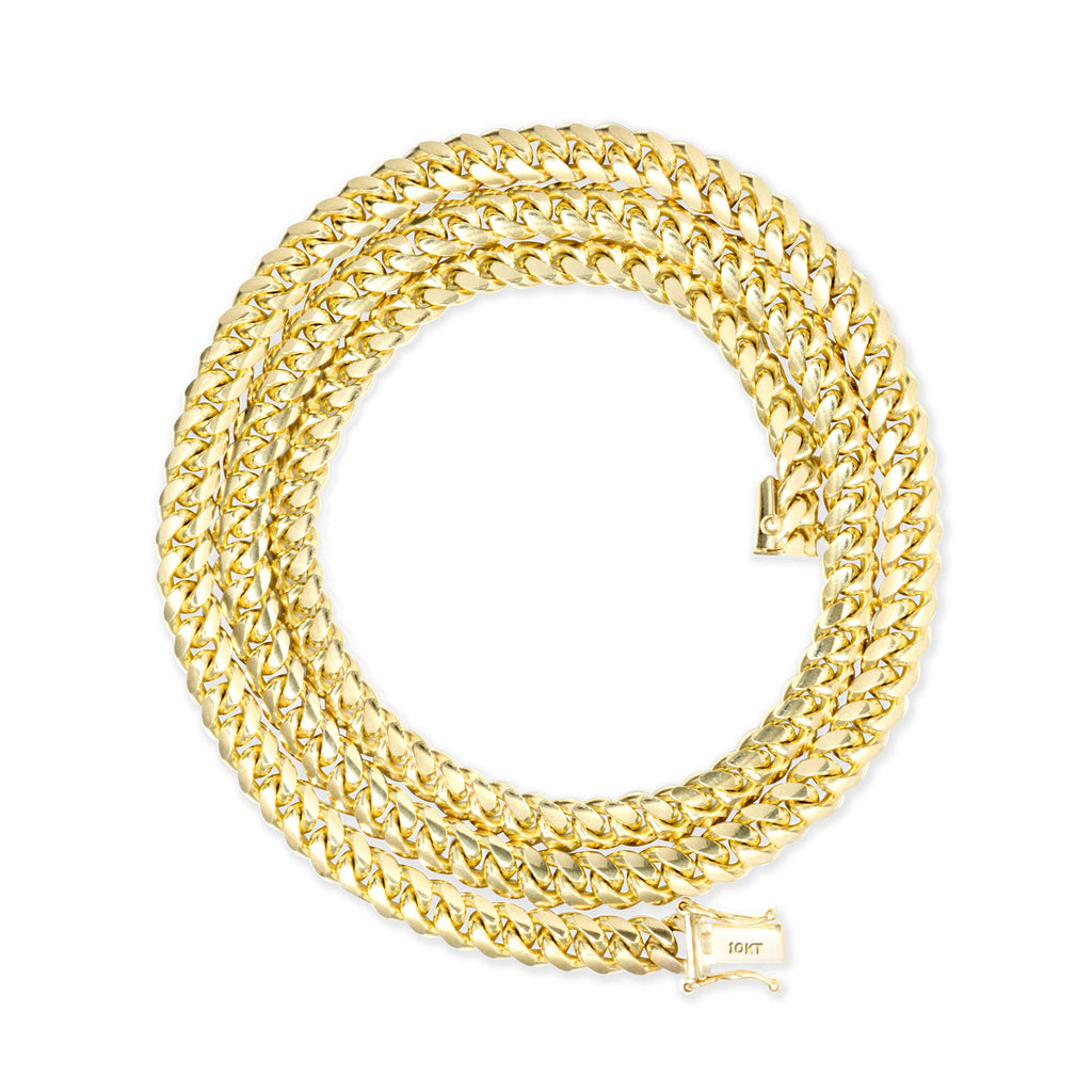 10k Yellow Gold Cuban Link Chain Necklace T2745