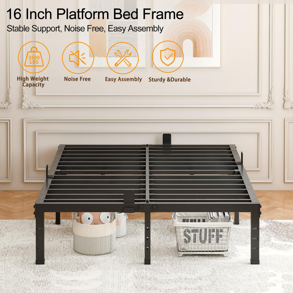 16 Inch Heavy Duty Metal Platform Bed Frame Full Size I310