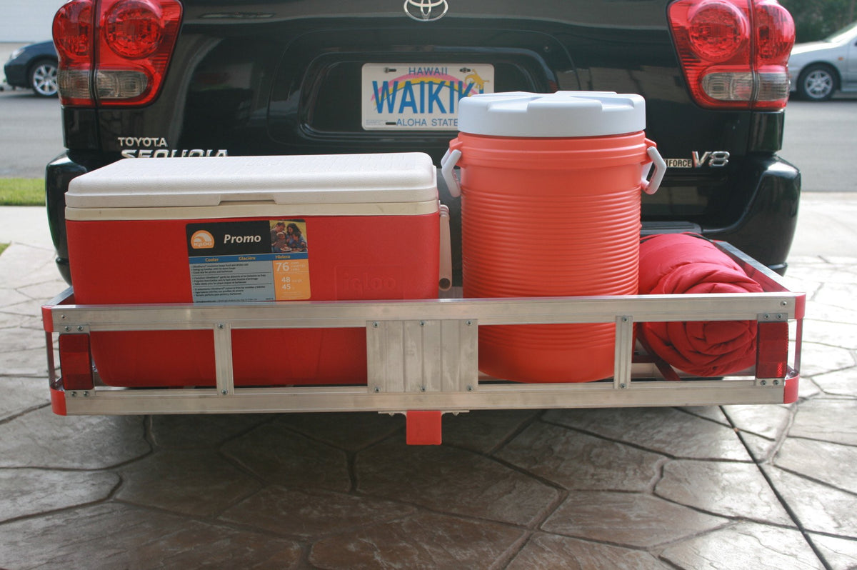 Aluminum Hitch Cargo Carrier with High Side Rails O4210