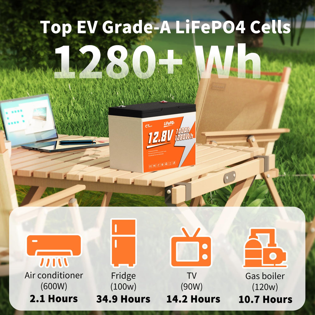 12V 100Ah LiFePO4 Lithium Battery O2990