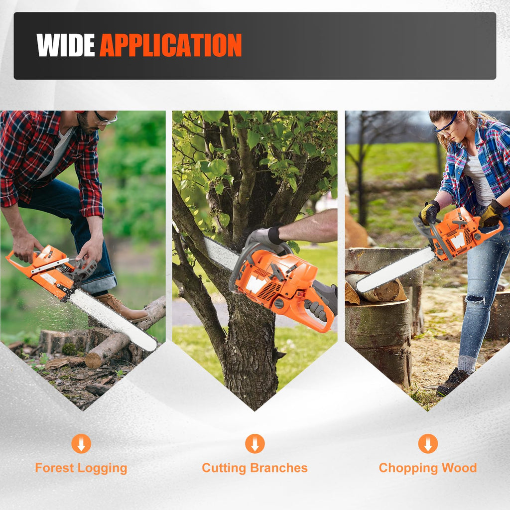24'' 72CC 2-Stroke Gas Chainsaw S770