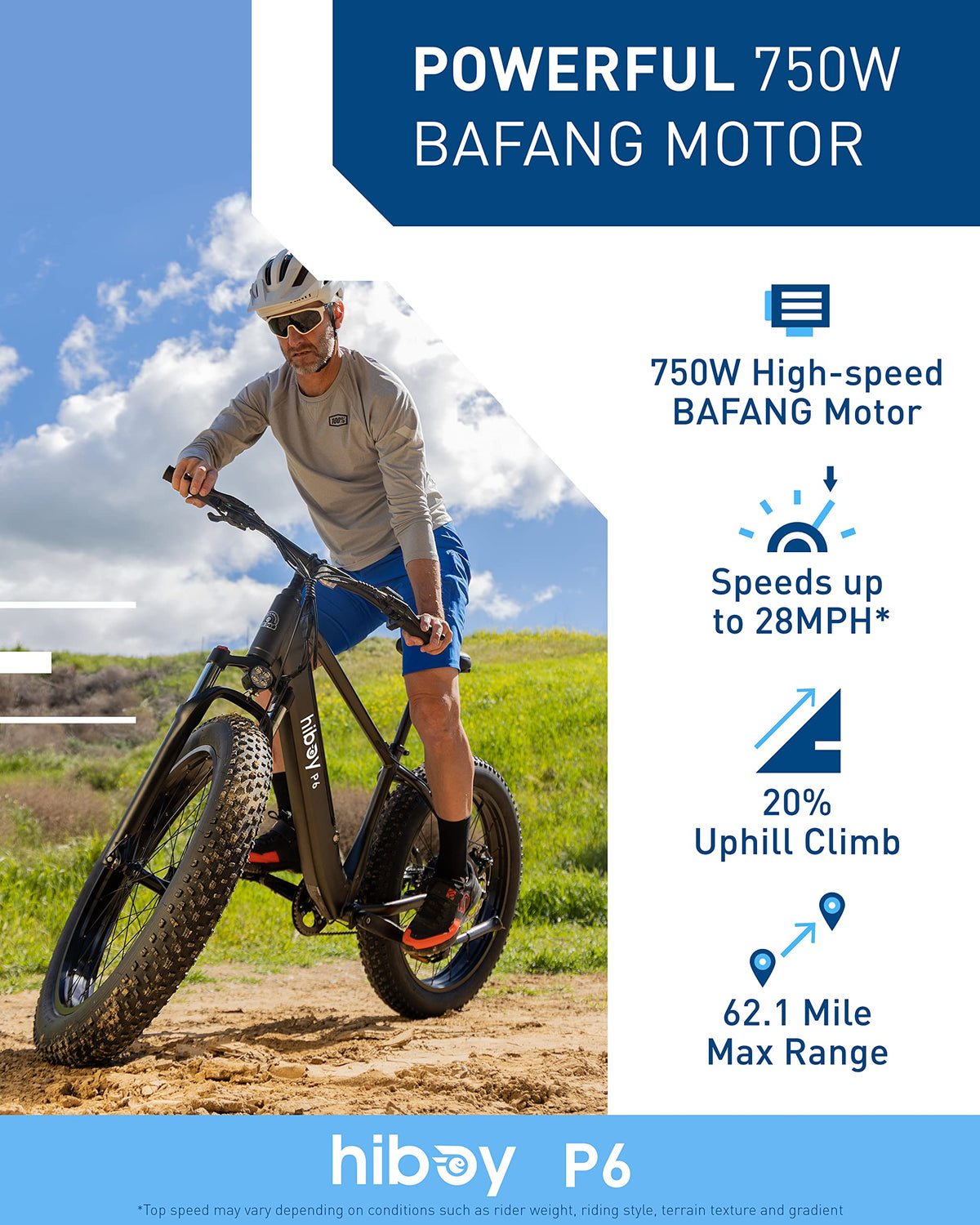 1000W 28MPH 62.1Miles 48V 13Ah Fat Tire Electric Bike O610130